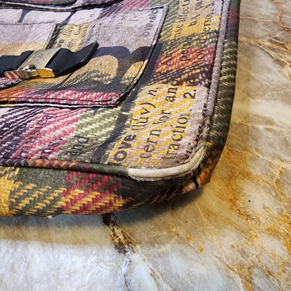L.A.M.B. Lesportsac Donegal plaid tote